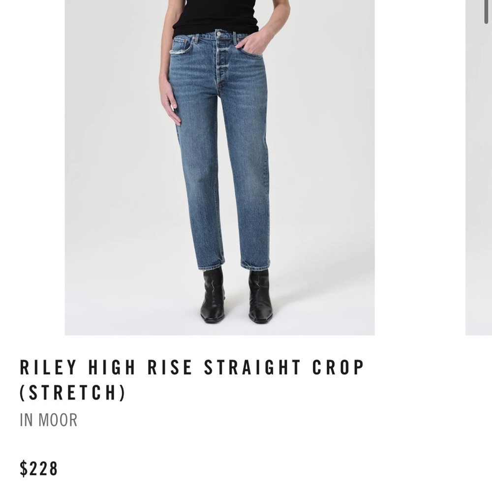 Agolde Jeans Riley Crop